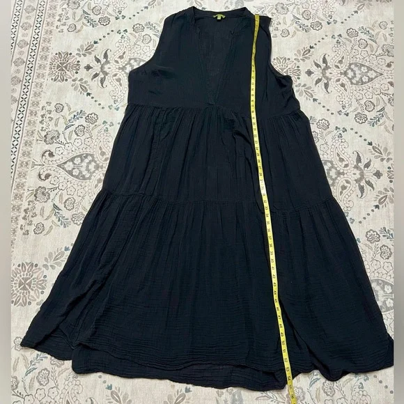 Celandine Anthropologie The Kallie Flowy Maxi Dress Black Size 3X - Picture 9 of 10